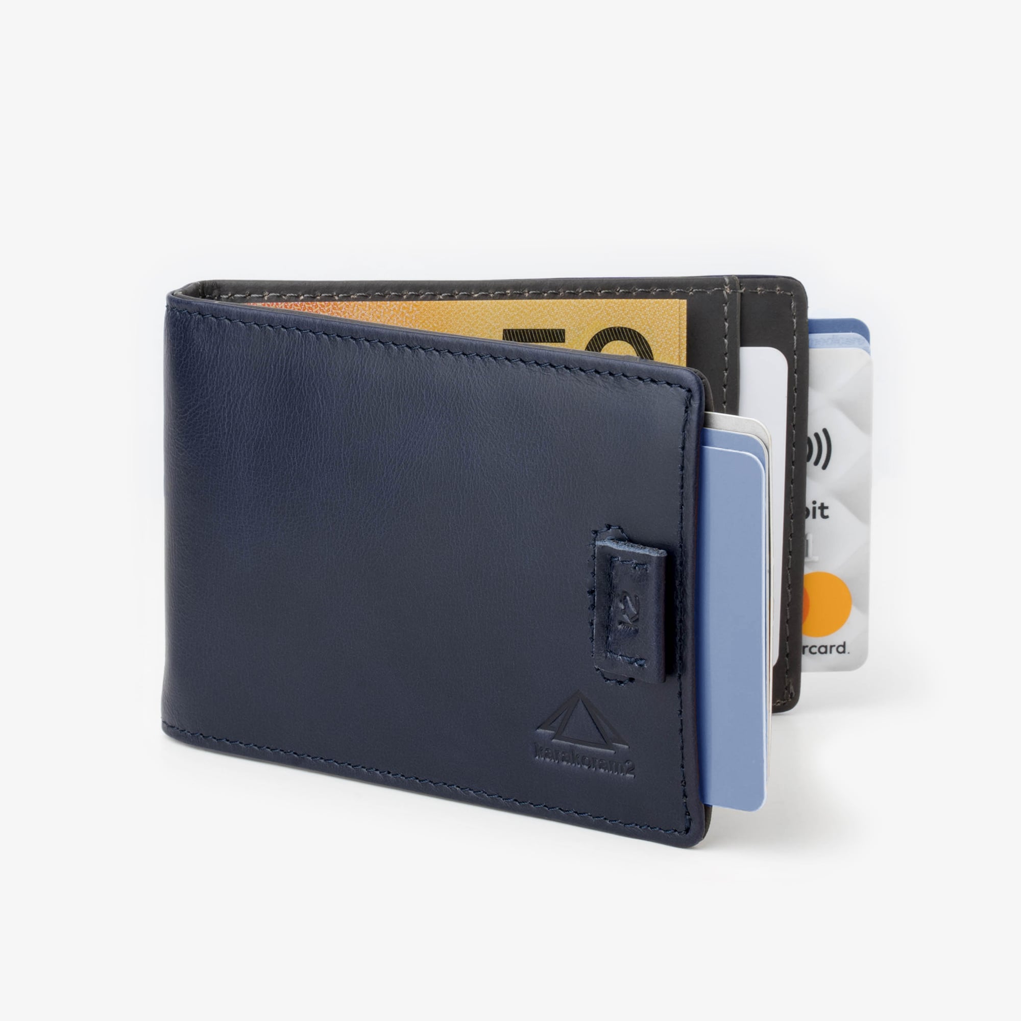 k2 slimline money clip mens wallet Navy blue pull tab slim money clip Australia RFID